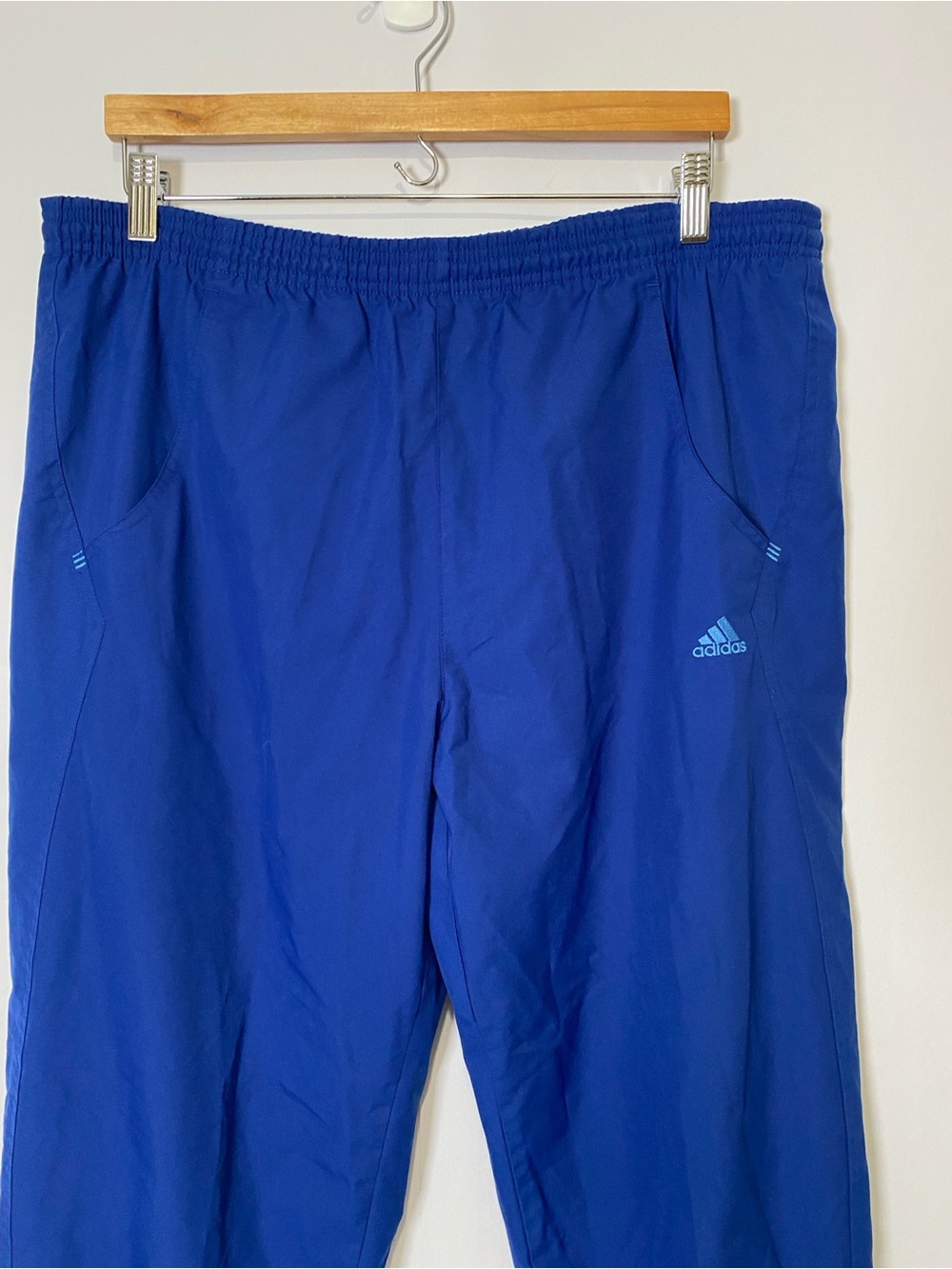 Adidas Vintage Y2K Wind Pants Blue Mesh Lined Track Bottoms Mens Size M - Picture 2 of 11